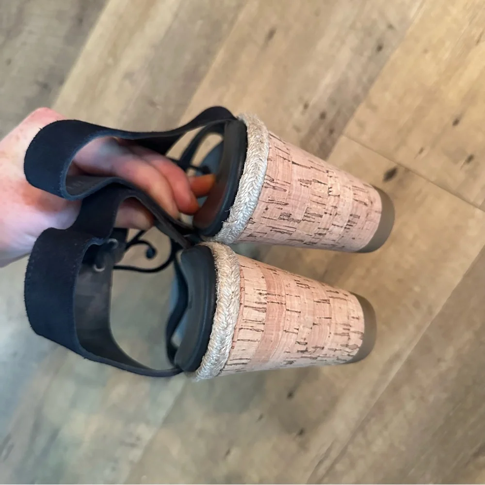 Paul Green Melissa Cork Suede Wedges